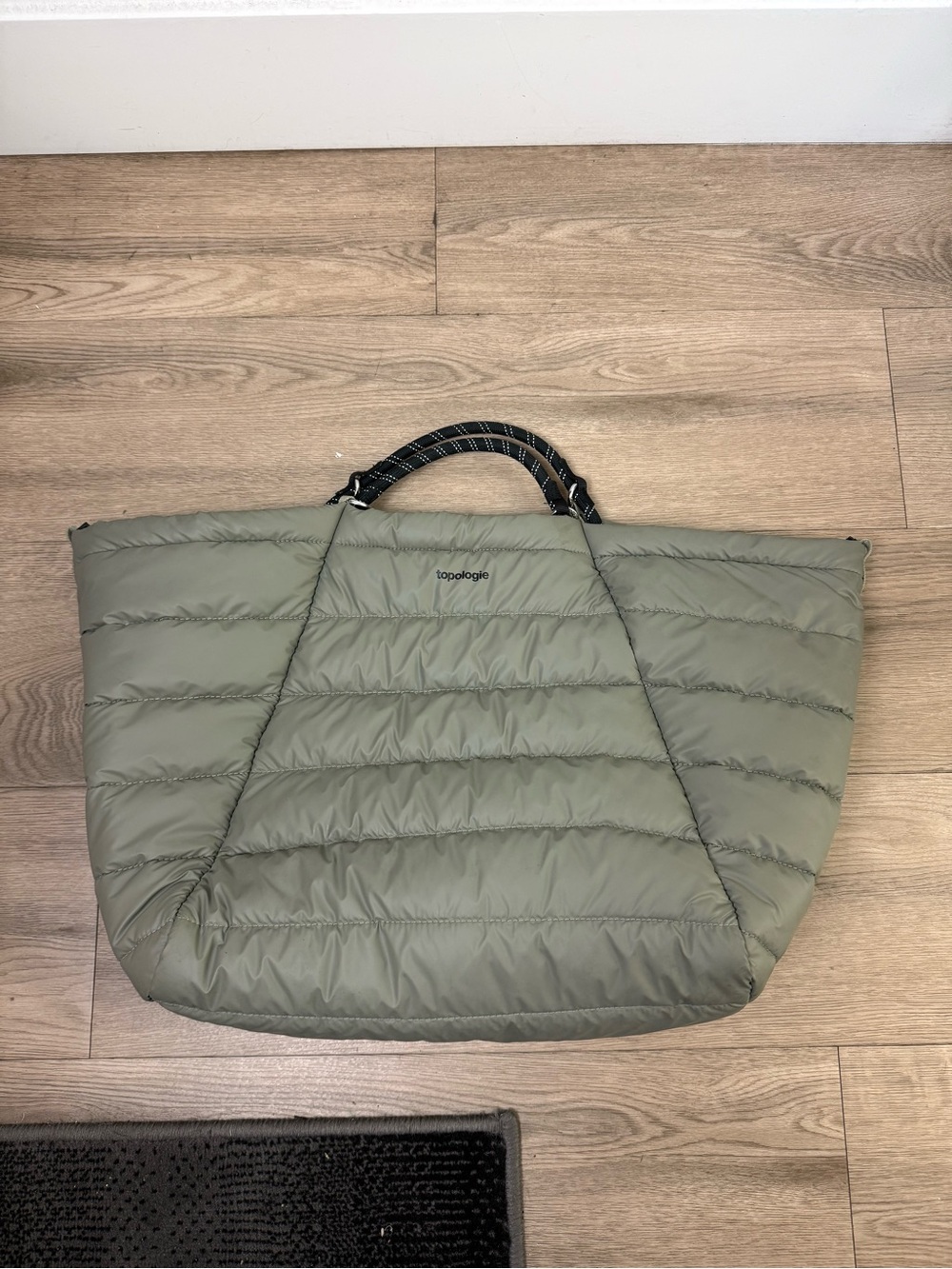 Topologie Marche Quilted Tote Bag Moss green